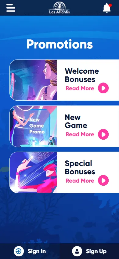 Las Atlantis Casino mobile promotions
